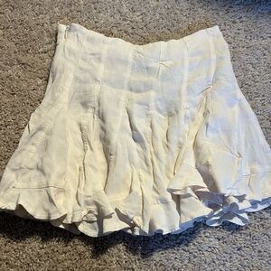 Forever 21 Cream Textured Skirt
